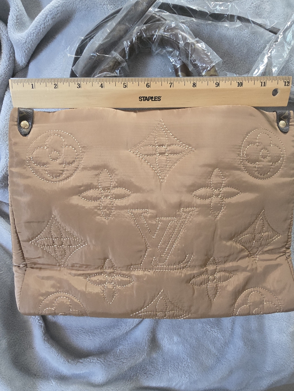 Beige Quilted Tote